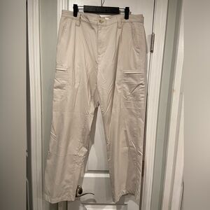 Chaps Golf Mens Size 34x30 Lightweight Khaki Stretch Straight Leg Cargo Pants